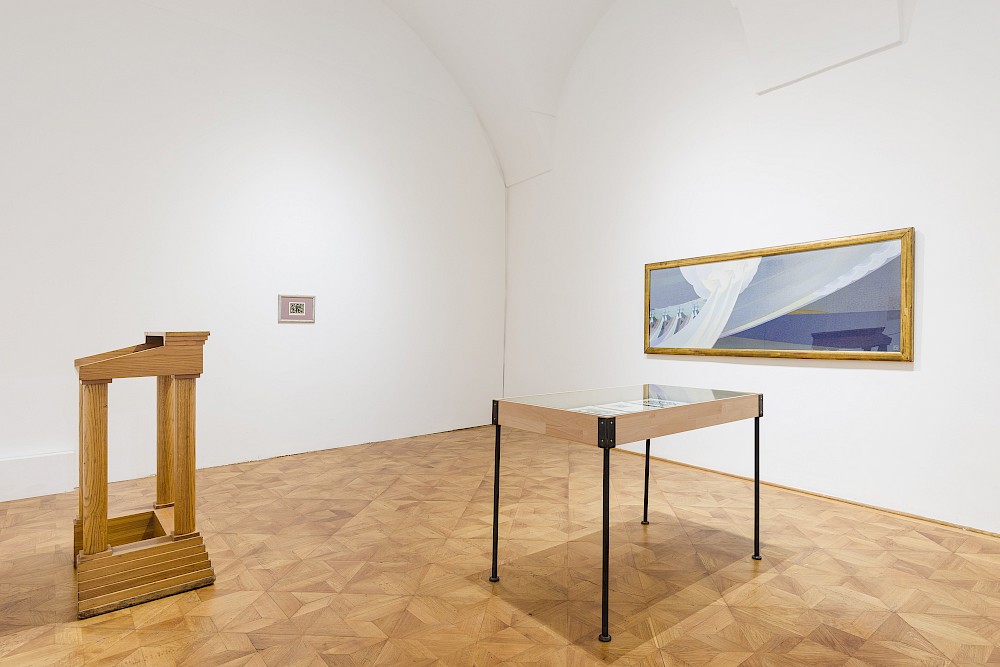 installation view with works by Oswald Oberhuber, Erich Mallina, amongst others