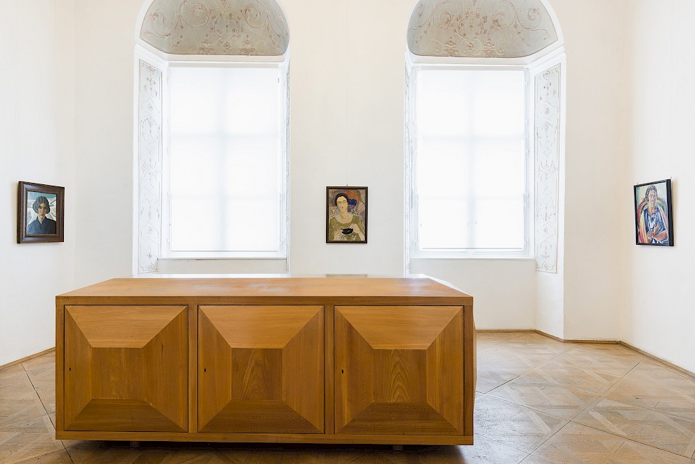 installation view with works by Oswald Oberhuber, Silvia Koller, Albert Paris Gütersloh, Karl Steiner, amongst others