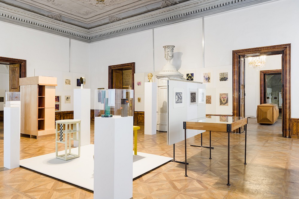installation view with works by Oswald Oberhuber, L. W. Rochowanski, Oskar Strnad, amongst others