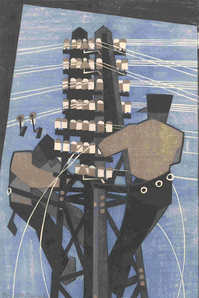 Telephonmonteure/ Fixing the Wires