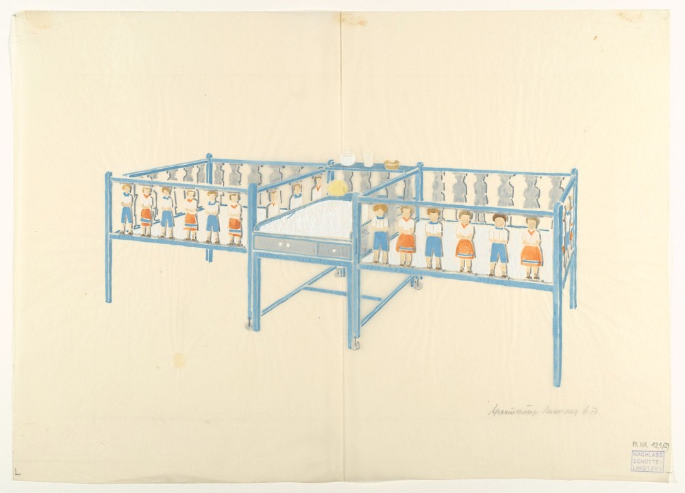 Nursery school furniture, two cots